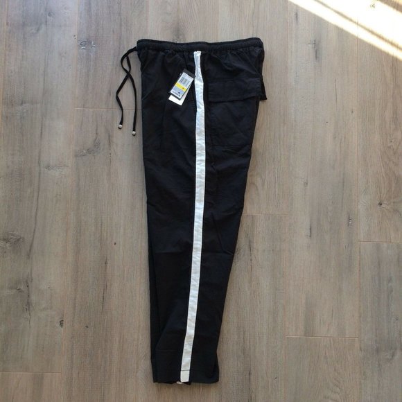 Max Studio London Cropped Track Distressed Pants - Picture 3 of 7